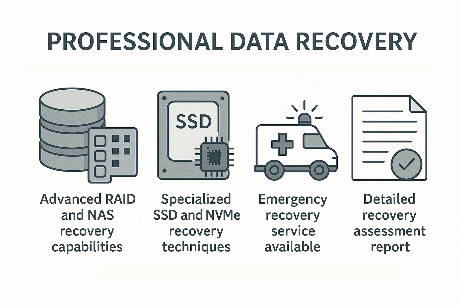 Data recovery for SSDs and HDDs